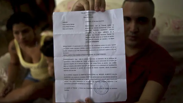 Кубинский диссидент после освобождения из заключения 