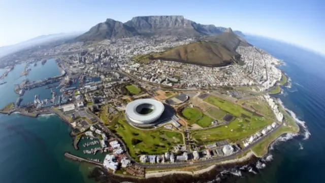 南非开普敦鸟瞰（图片来源：Eric Nathan/Getty)