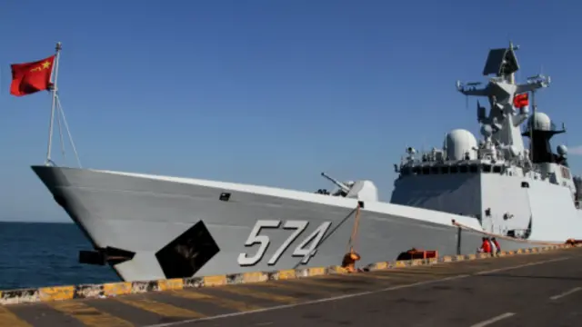 中国海军054A新型导弹护卫舰574号三亚舰