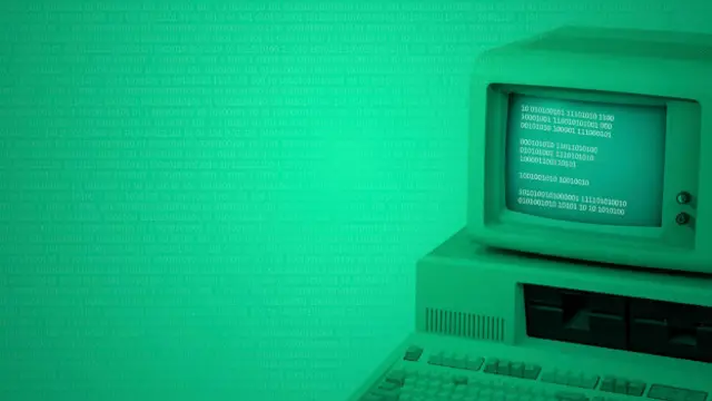 Una computadora antigua