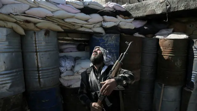 Các vị trí của phiến quân Syria tại Damascus bị ném bom hôm thứ Sáu 26/2