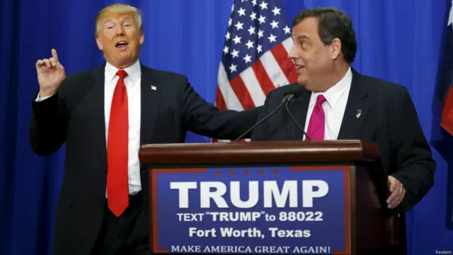 美国新泽西州州长、前共和党总统参选人克里斯蒂宣布，他将支持共和党总统参选人特朗普竞选美国总统。