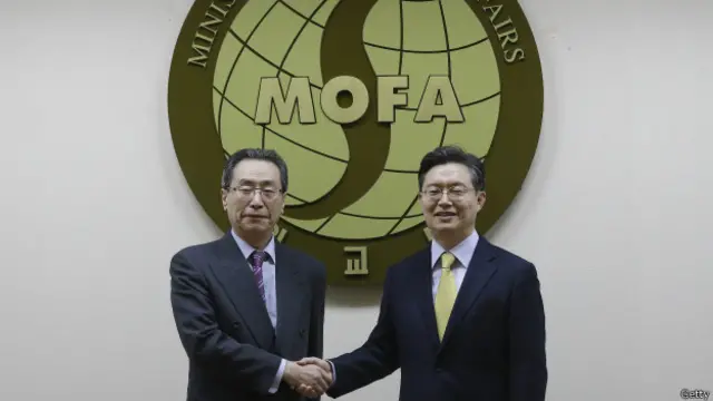 中国政府朝鲜半岛事务特别代表武大伟周日（2月28日）在韩国与朝核问题六方会谈韩方团长、外交部韩半岛和平交涉本部长黄浚局会谈。