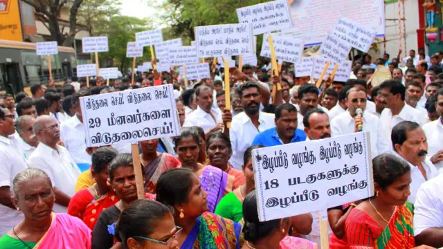 චෙන්නායි නුවර පිහිටි ශ්‍රී ලංකා මහ කොමසාරිස් කාර්යාලය ඉදිරිපිට පැවති උද්ඝෝෂණය 