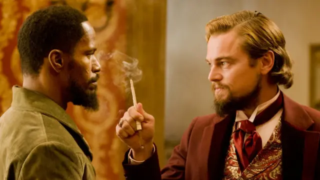 Джейми Фокс и Леонардо Ди Каприо в фильме "Джанго освбожденный"