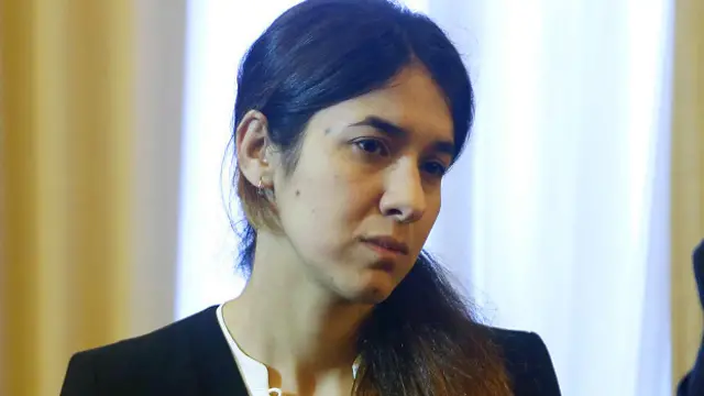 Después de año y medio, todavía hay niñas y mujeres secuestradas, explica Murad.