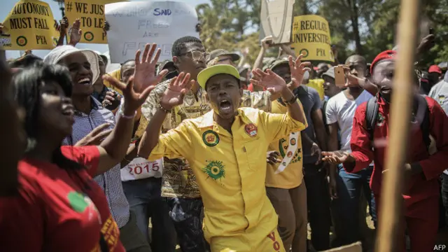 Protestas en Sudáfrica
