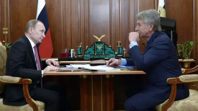 Леонид Михельсон на встрече с Владимиром Путиным