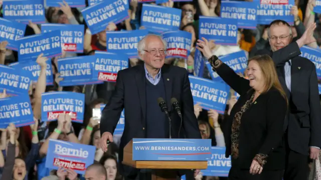民主黨另一候選人桑德斯