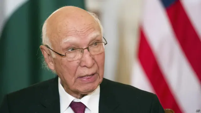 سرتاج عزیز ان دنوں واشنگٹن کے دورے پر ہیں