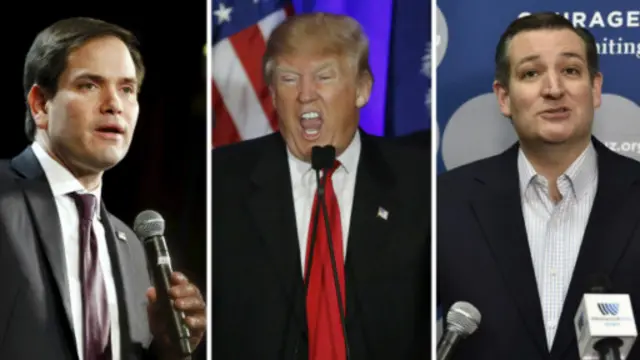 මාර්කෝ රුබියෝ, ඩොනල්ඩ් ට්රම්ප් සහ ටෙඩ් කෘස්