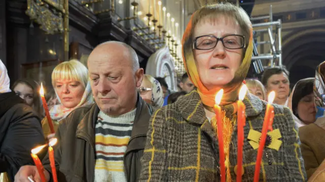 Пасхальная служба в Москве