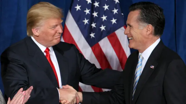 Donald Trump y Mitt Romney