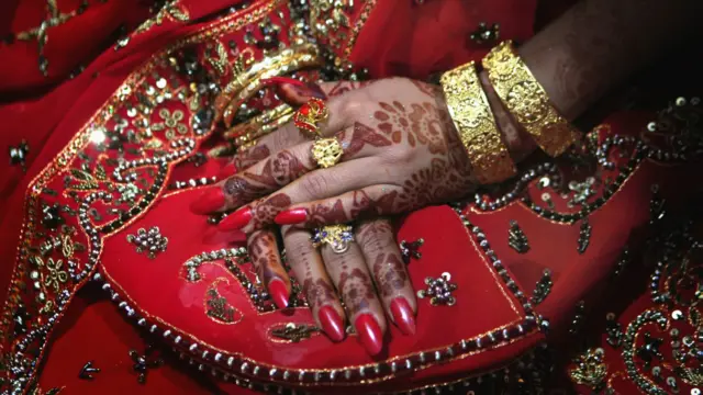 巴基斯坦新娘手上的饰物