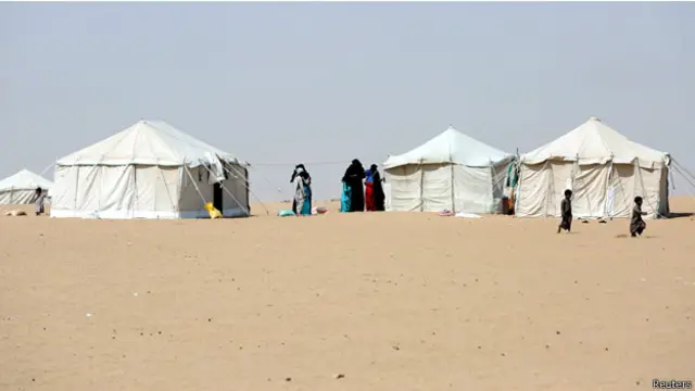 مخيم للنازحين في محافظة مأرب