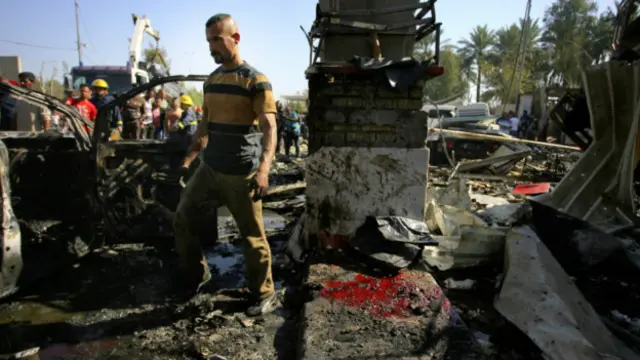 Место взрыва в Хилле