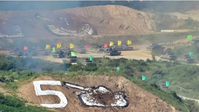 अमरीका और दक्षिण कोरिया का संयुक्त सैन्य अभ्यास.