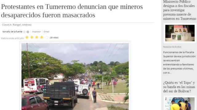 Portada del diario Correo del Caroní