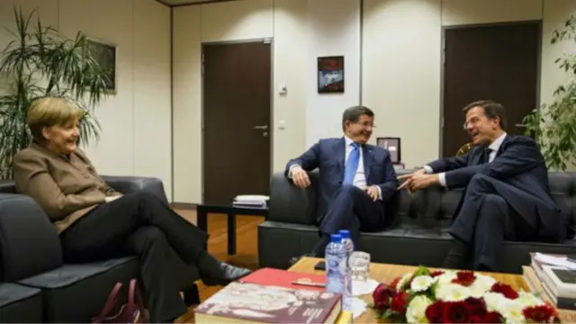 Меркель, Давутоглу и Рюттель