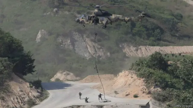 کره شمالی مانور جنگی کره جنوبی و ایالات متحده را تمرینی برای اشغال خود می‌بیند