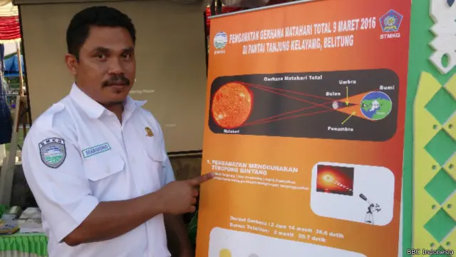 Di sekitar Pulau Belitung, apalagi di Tanjung Pandan, Gerhana bisa dilihat dari mana saja, kalau cuaca bagus dan pandangan tak terhalang, kata Margiono, dari BMKG Tanjung Pandan.