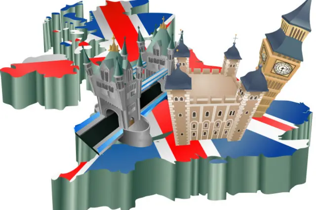 Карта Британии с Лондоном