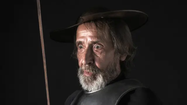 Actor interpretando a Don Quijote