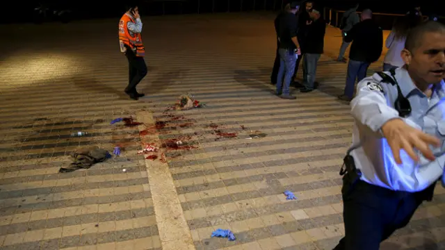 Место нападения в Яффе