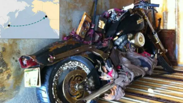 Imagen de la bicicleta recuperada tras el tsunami.