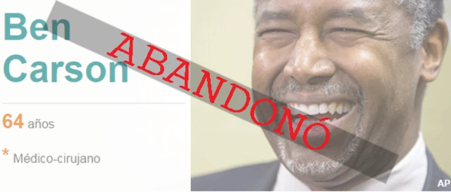 Ben Carson, abandono