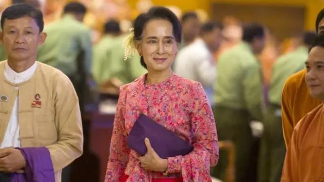 Đảng NLD của Aung San Suu Kyi cho Đảng Dân Chủ đã thắng lớn tại cuộc bầu cử tháng 11 vừa qua. (Ảnh: Getty Images)