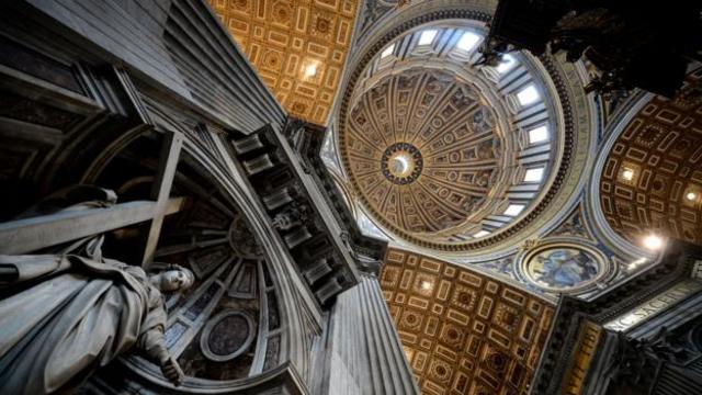 梵蒂冈圣彼得大教堂（图片来源：Filippo Monteforte/AFP/Getty)