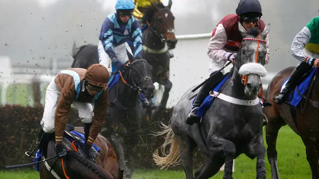 Падение жокея во время скачек