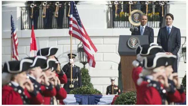 آقای اوباما امروز در کاخ سفید از جاستین ترودو، نخست وزیر کانادا استقبال کرد