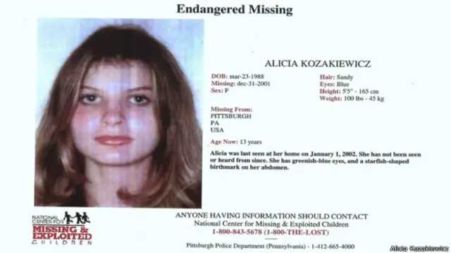 Alicia ficou desaparecida por quatro dias