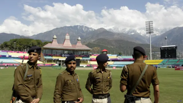 धर्मसाला में सुरक्षा व्यवस्था