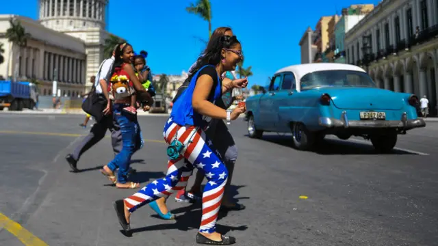 La bandera estadounidense está presente por doquier en la Cuba actual, en un signo de los nuevos tiempos.