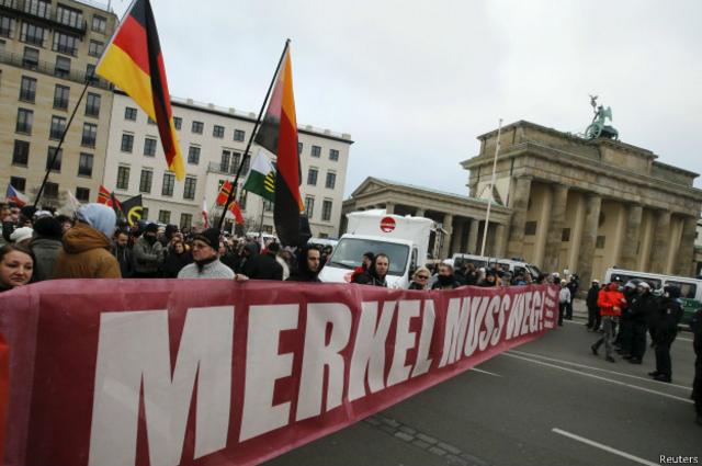 Митинг правых в Берлине