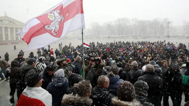 Акция протеста против давления на бизнес в Минске