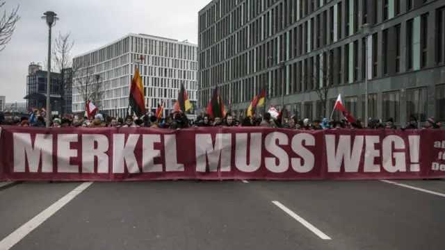 Митинг правых в Берлине накануне выборов