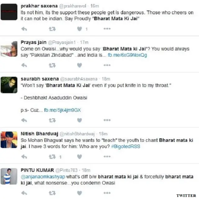 ट्विटर पर ओवैसी