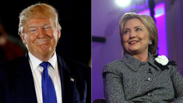 Donald Trump e Hillary Clinton largam de novo à frente na corrida para definir os candidatos à eleição americana