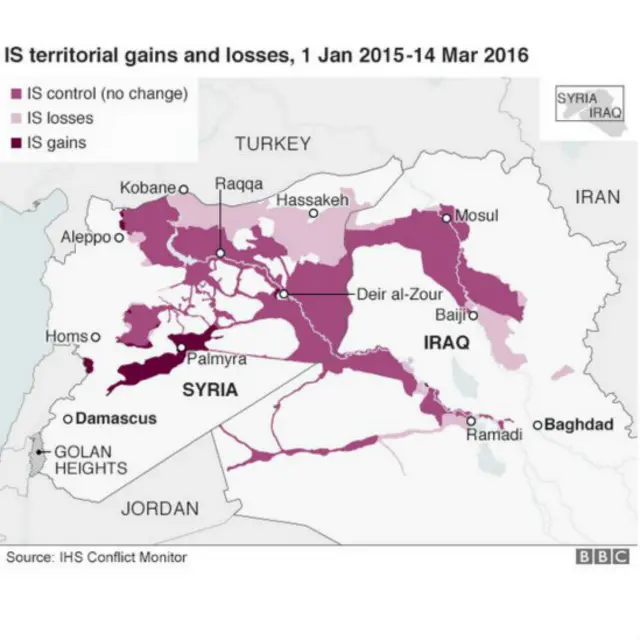 Wilayah kekuasaan ISIS di Suriah.