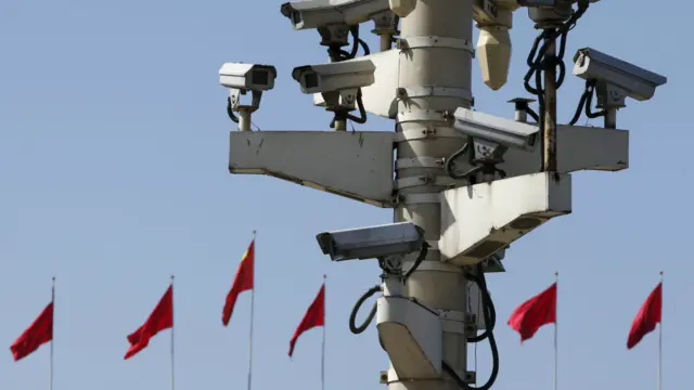 天安门广场上的监控摄像头