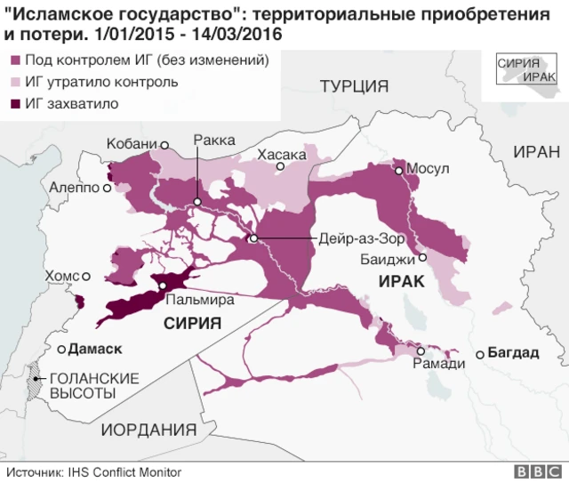 карта Сирии