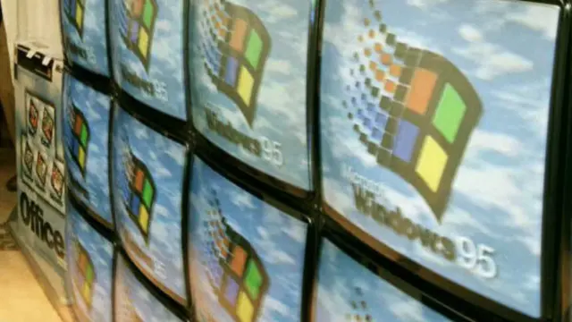 Система windows95 на экранах телевизоров