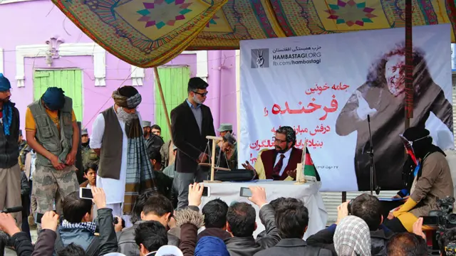 د فرخندې د قضیې په تړاو د محکمې نمایشي ناسته هم جوړه شوه. 