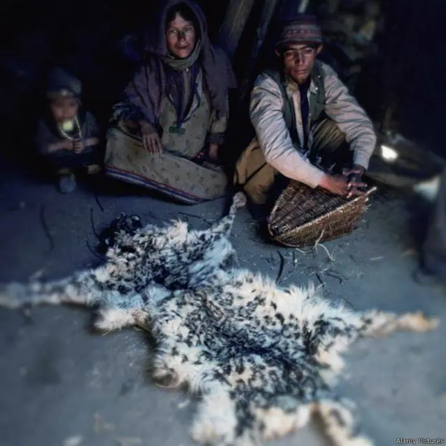 तेंदुए की खाल बेचता परिवार