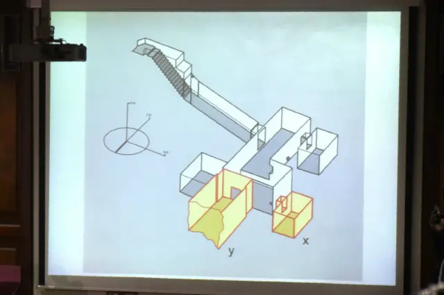 El mapa de la tumba de Tutankamón con las zonas "secretas" resaltadas en amarillo