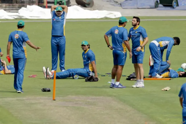 पाकिस्तान टीम प्रैक्टिस, शाहिद अफ़रीदी